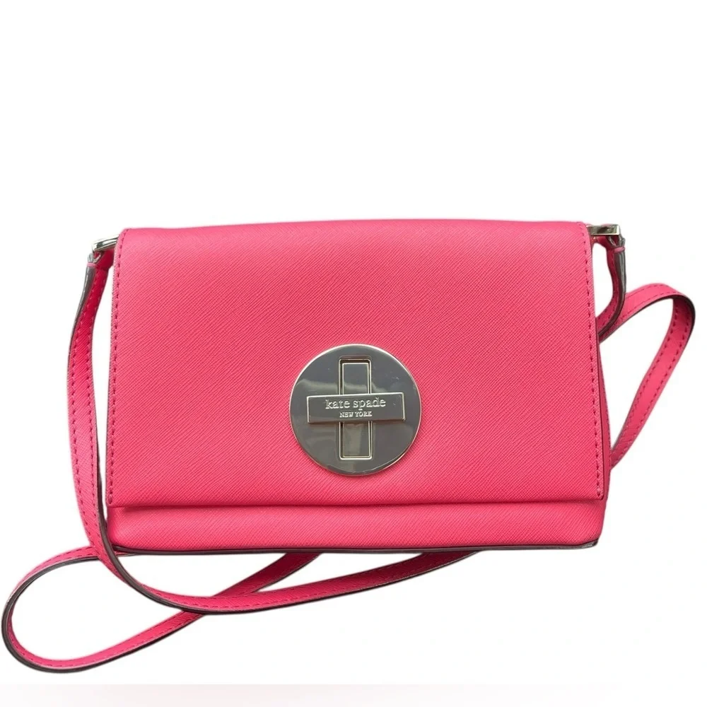 Fushia Pink Coquette Crossbody Bag Homecoming Girly Glam Luxe Leather